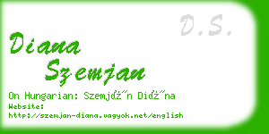 diana szemjan business card